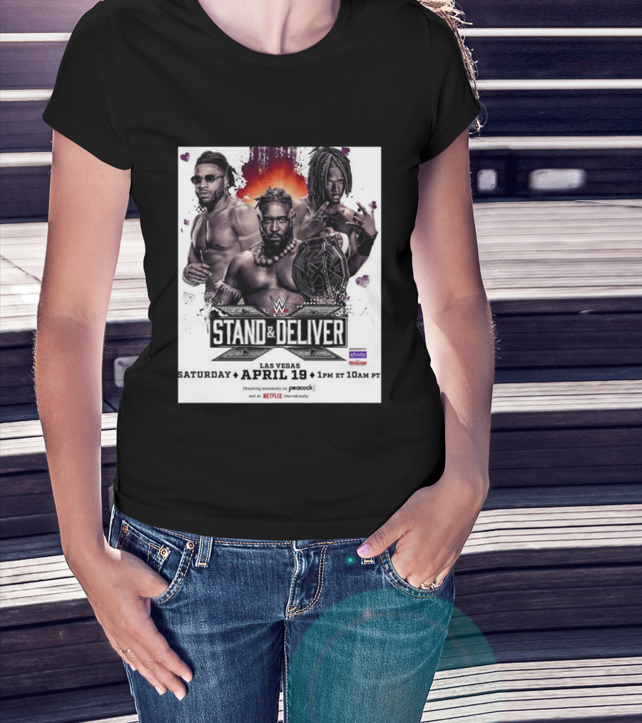 Trick Williams Jevon Evans WWE Stand And Deliver Las Vegas April 19 2025 Event T-Shirt