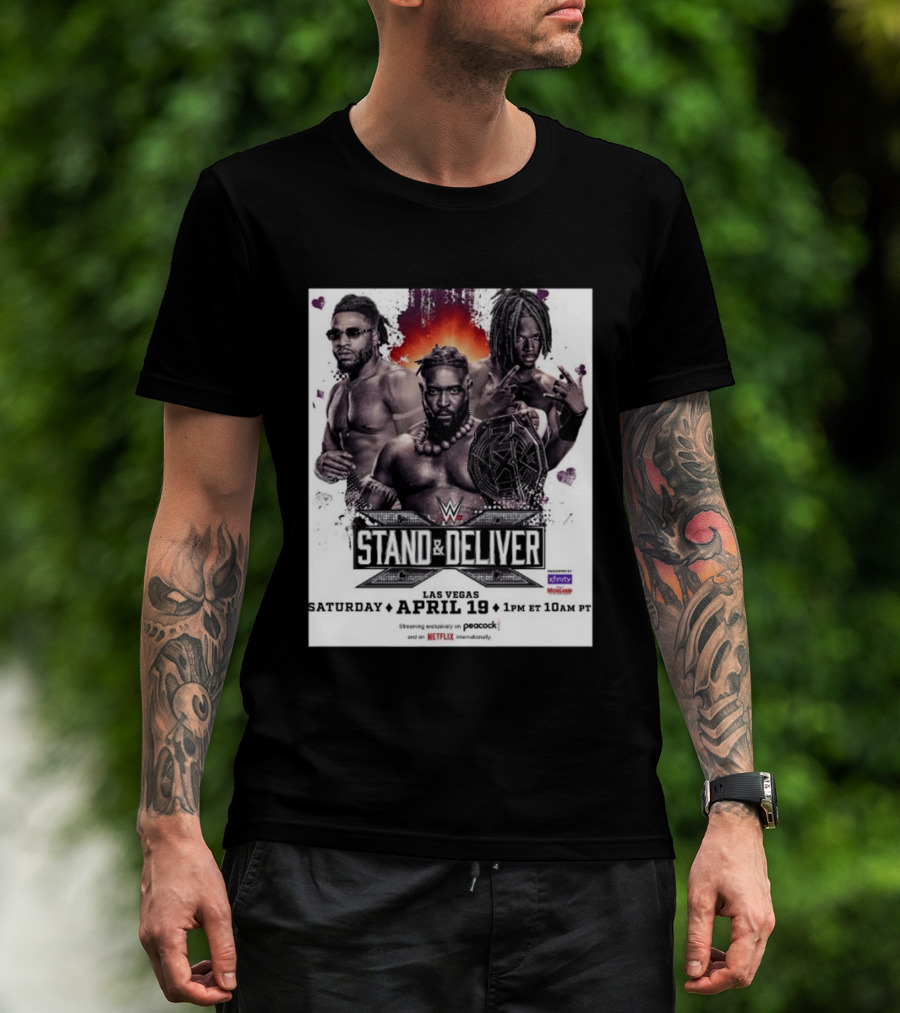 Trick Williams Jevon Evans WWE Stand And Deliver Las Vegas April 19 2025 Event T-Shirt