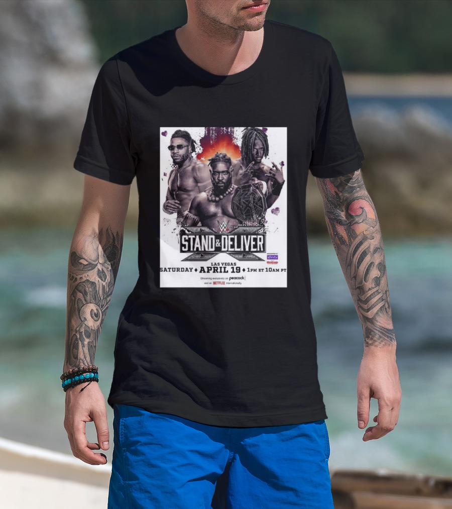 Trick Williams Jevon Evans WWE Stand And Deliver Las Vegas April 19 2025 Event T-Shirt