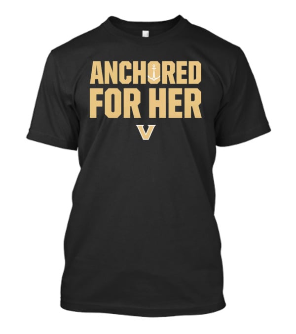 Vanderbilt Commodores Anchored For Her V T-Shirt