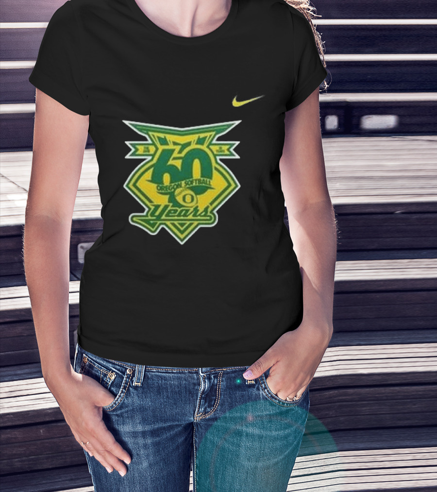 Oregon Ducks 60 Years Softball Anniversary Coach Melyssa Lombardi 2026 T-Shirt