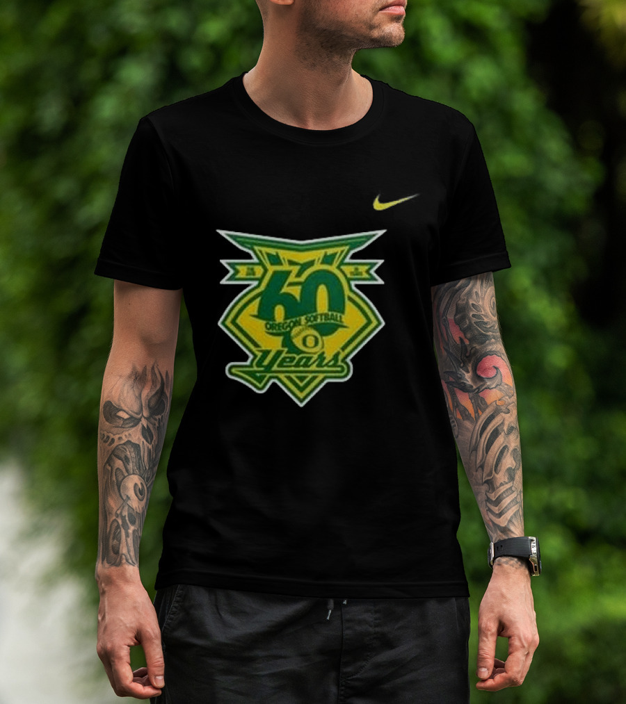 Oregon Ducks 60 Years Softball Anniversary Coach Melyssa Lombardi 2026 T-Shirt