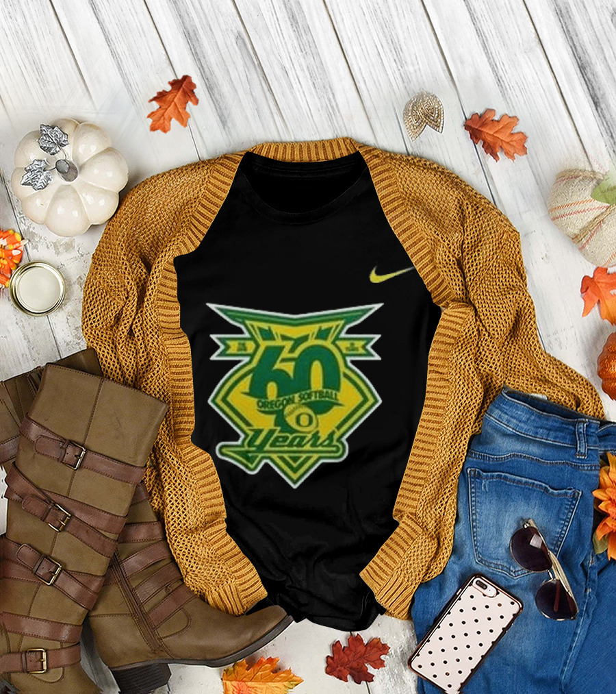 Oregon Ducks 60 Years Softball Anniversary Coach Melyssa Lombardi 2026 T-Shirt