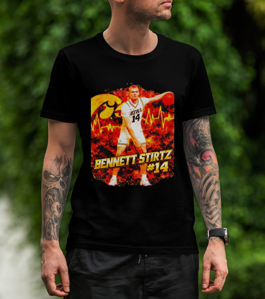 Bennett Stirtz #14 Iowa Basketball Hawkeye Energy Dynamic Performance T-Shirt