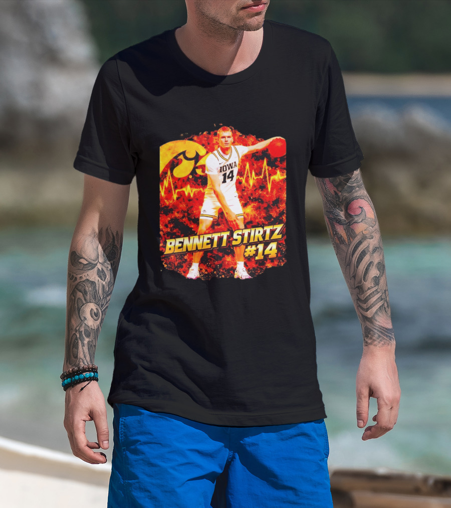 Bennett Stirtz #14 Iowa Basketball Hawkeye Energy Dynamic Performance T-Shirt
