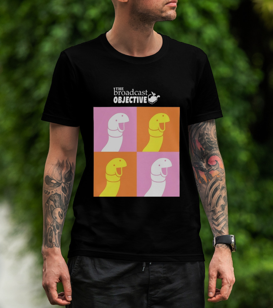The Broadcast Objective Colorful Cartoon Faces Pop T-Shirt