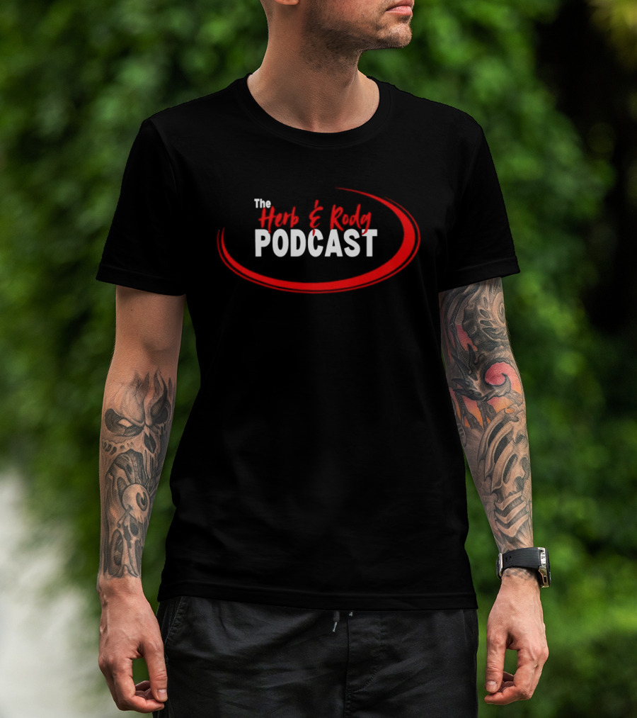 The Herb And Rudy Podcast Red Swirl T-Shirt