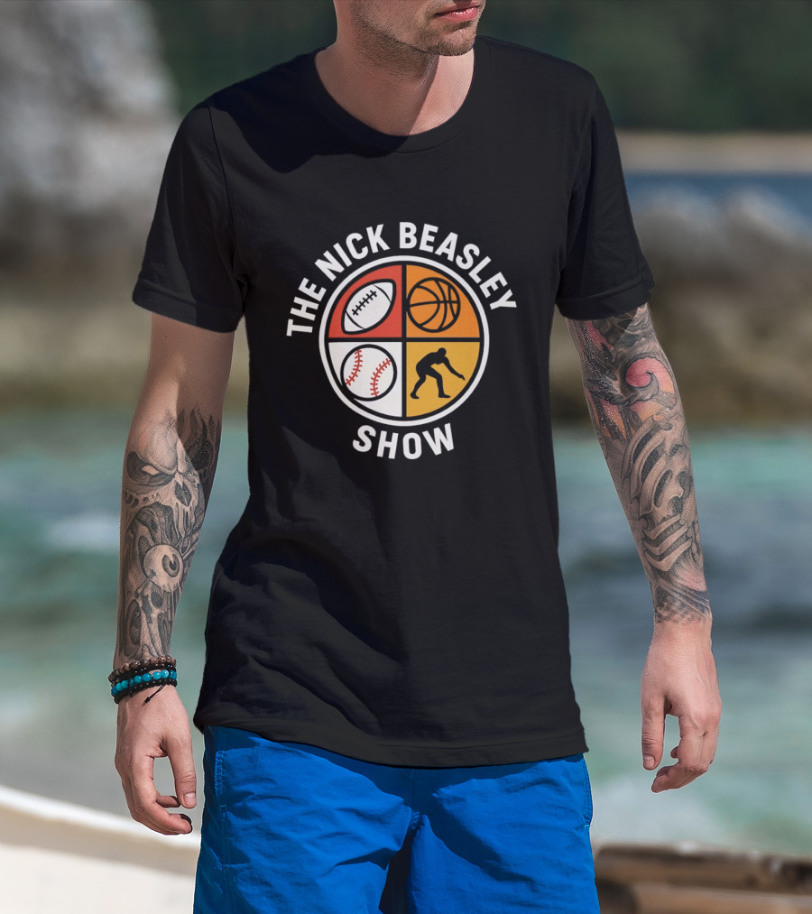 Baseball Football Basketball Softball Sports Icon The Nick Beasley Show T-Shirt