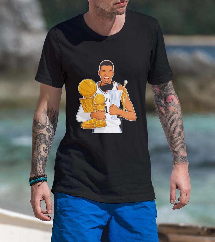 Victor Wembanyama Cartoon Trophy San Antonio Spurs MVP T-Shirt