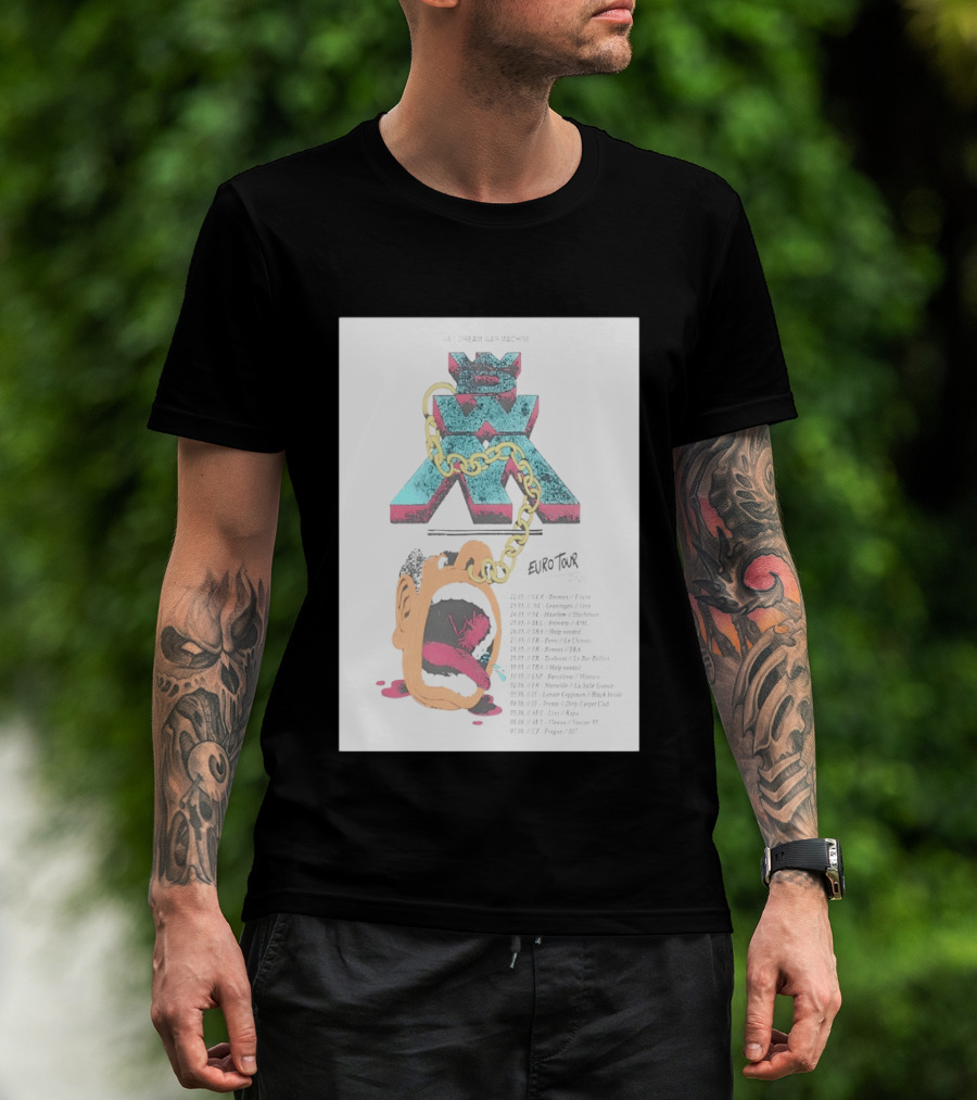 Wet Dream War Machine Euro Tour 2026 Chain And Art Dates T-Shirt