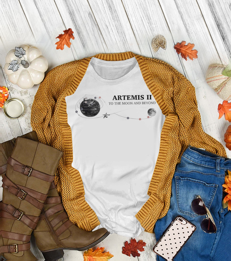 Artemis II Mission to the Moon and Beyond Solar System T-Shirt