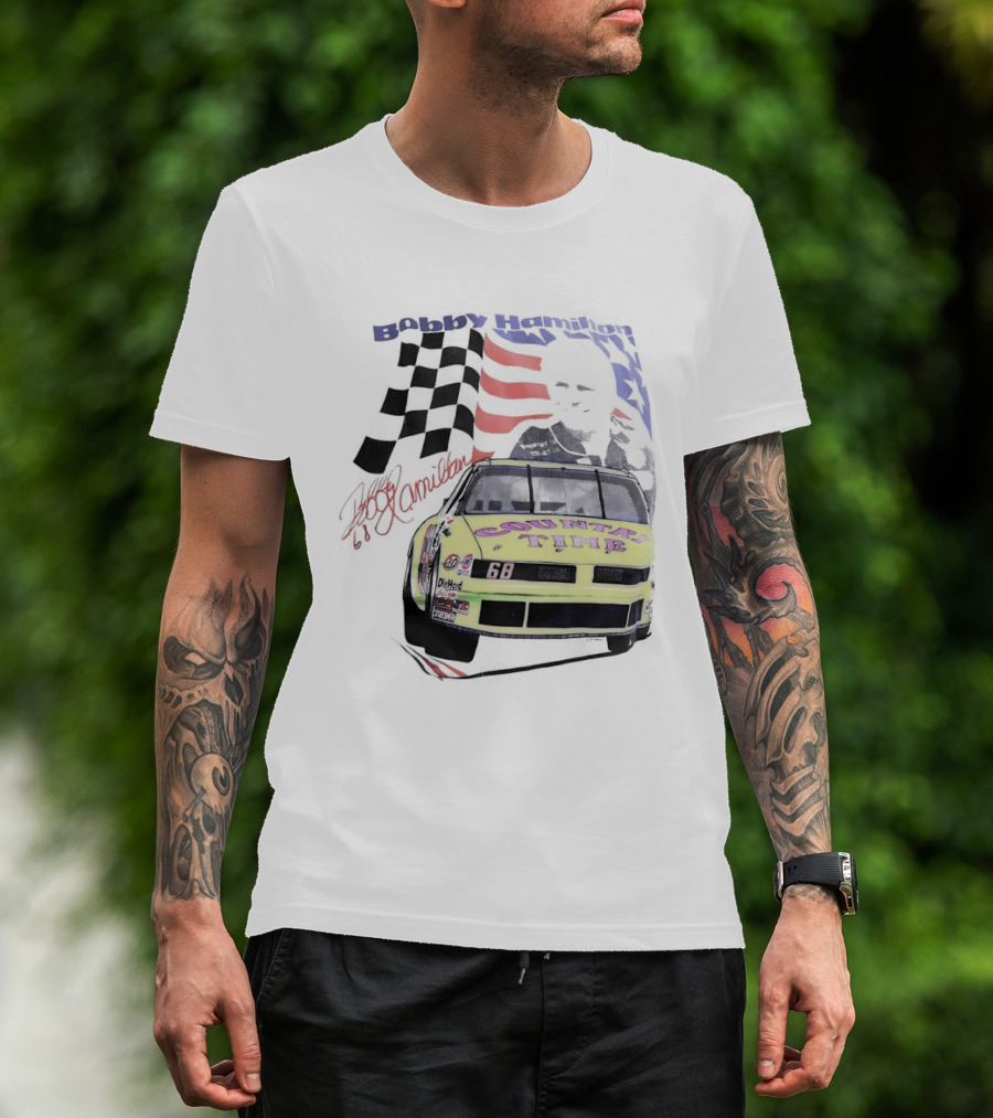 Bobby Hamilton Country Time 68 NASCAR 1991 Winston Cup Series Rookie Racing Decor T-Shirt