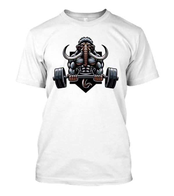 Elephant Weight Lifting Body Builder Mammoth Muscles Strength Fitness T-Shirt
