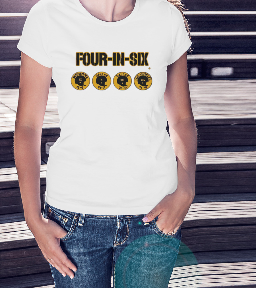 Four In Six Minnesota Dallas X XIII Los Angeles XIV IX 16 6 21 17 35 31 31 19 T-Shirt