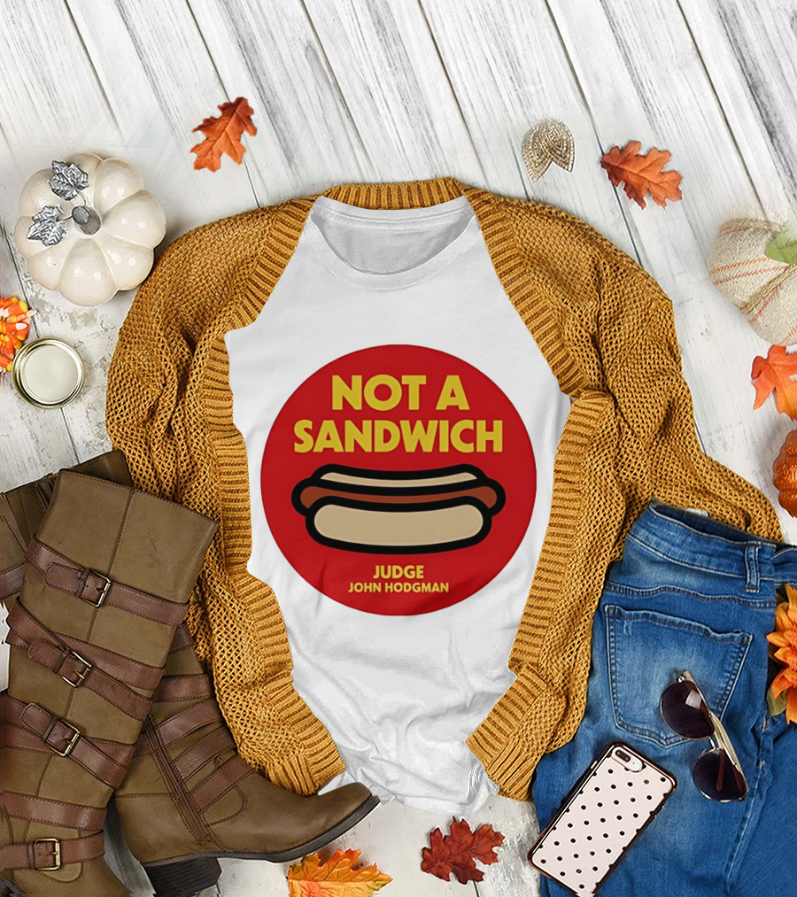 Not a Sandwich Judge John Hodgman Hot Dog Debate Red T-Shirt