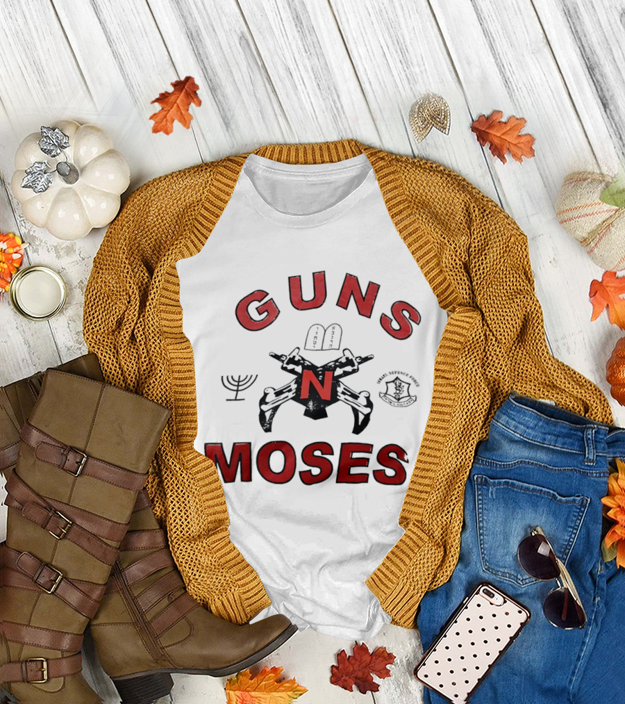 Guns N Moses Menorah Ten Commandments Guns N Roses Band T-Shirt