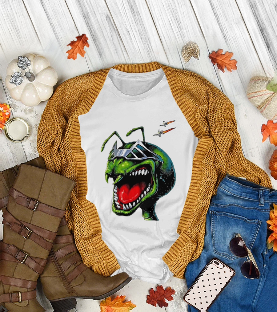Hellstar Anthony Edwards Ant Man Alien Creature With Sunglasses and Spacecrafts T-Shirt