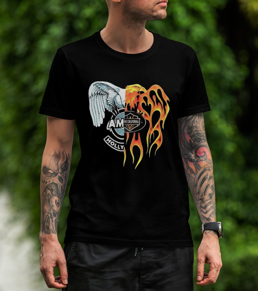 AMIRI Hollywood Spliced Eagle Fire Wing T-Shirt