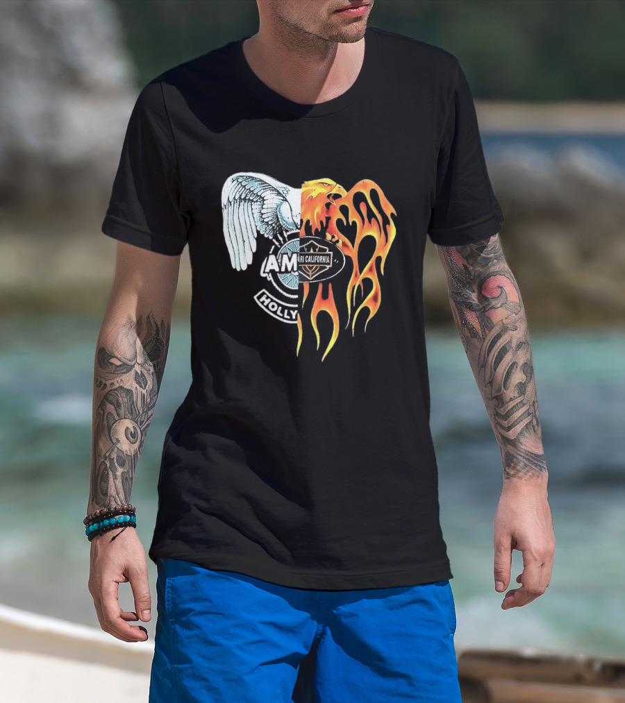 AMIRI Hollywood Spliced Eagle Fire Wing T-Shirt