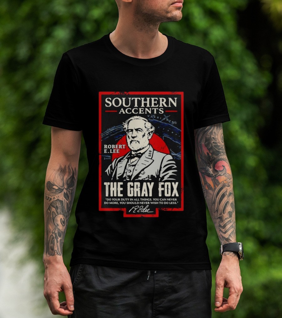 Southern Accents Robert E Lee The Gray Fox Historical T-Shirt