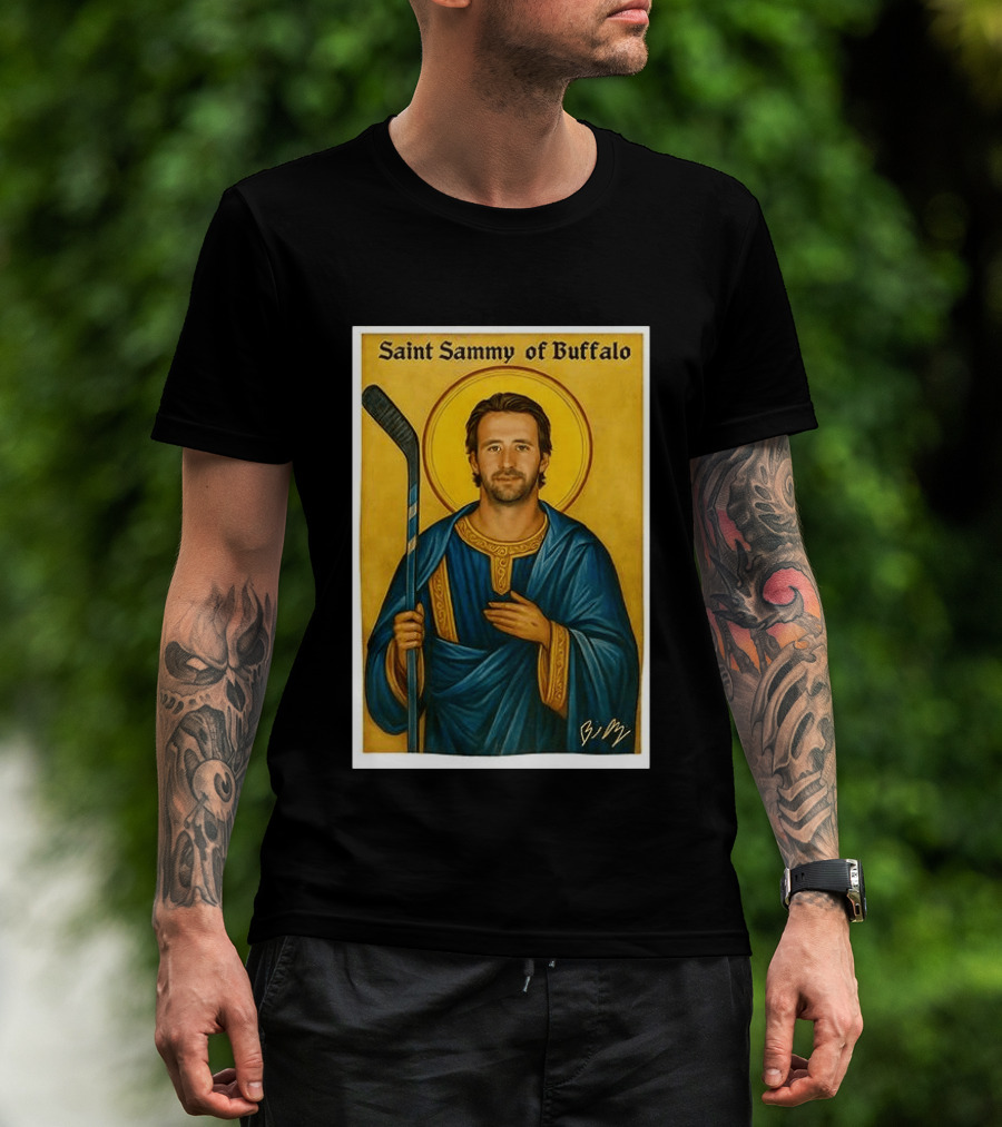 Saint Sammy Of Buffalo Hockey Player Icon NHL Buffalo Sabres T-Shirt