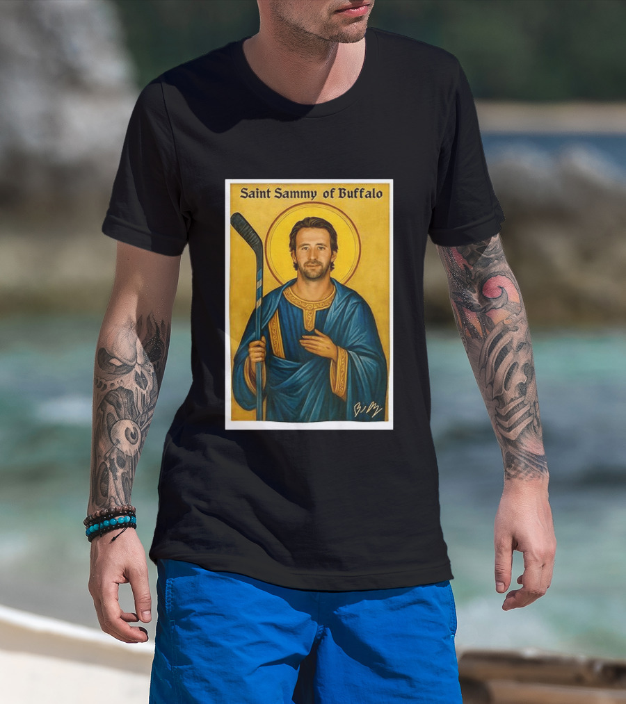 Saint Sammy Of Buffalo Hockey Player Icon NHL Buffalo Sabres T-Shirt