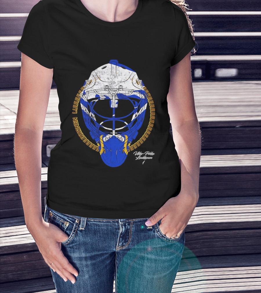 Buffalo Sabres Ukko Pekka Luukkonen Hockey Helmet NHL 2026 T-Shirt