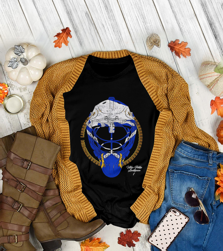 Buffalo Sabres Ukko Pekka Luukkonen Hockey Helmet NHL 2026 T-Shirt