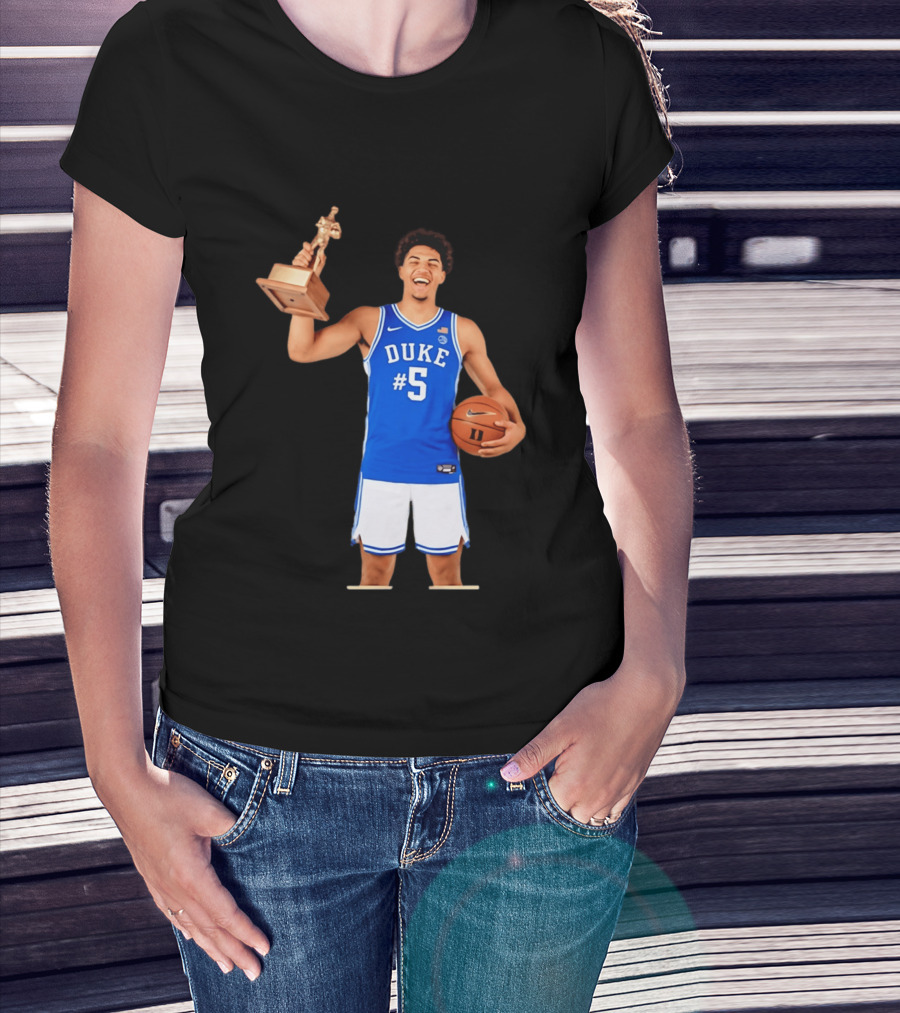 Duke Basketball #5 Cameron Boozer Naismith Men's College Player Of The Year 2026 T-Shirt