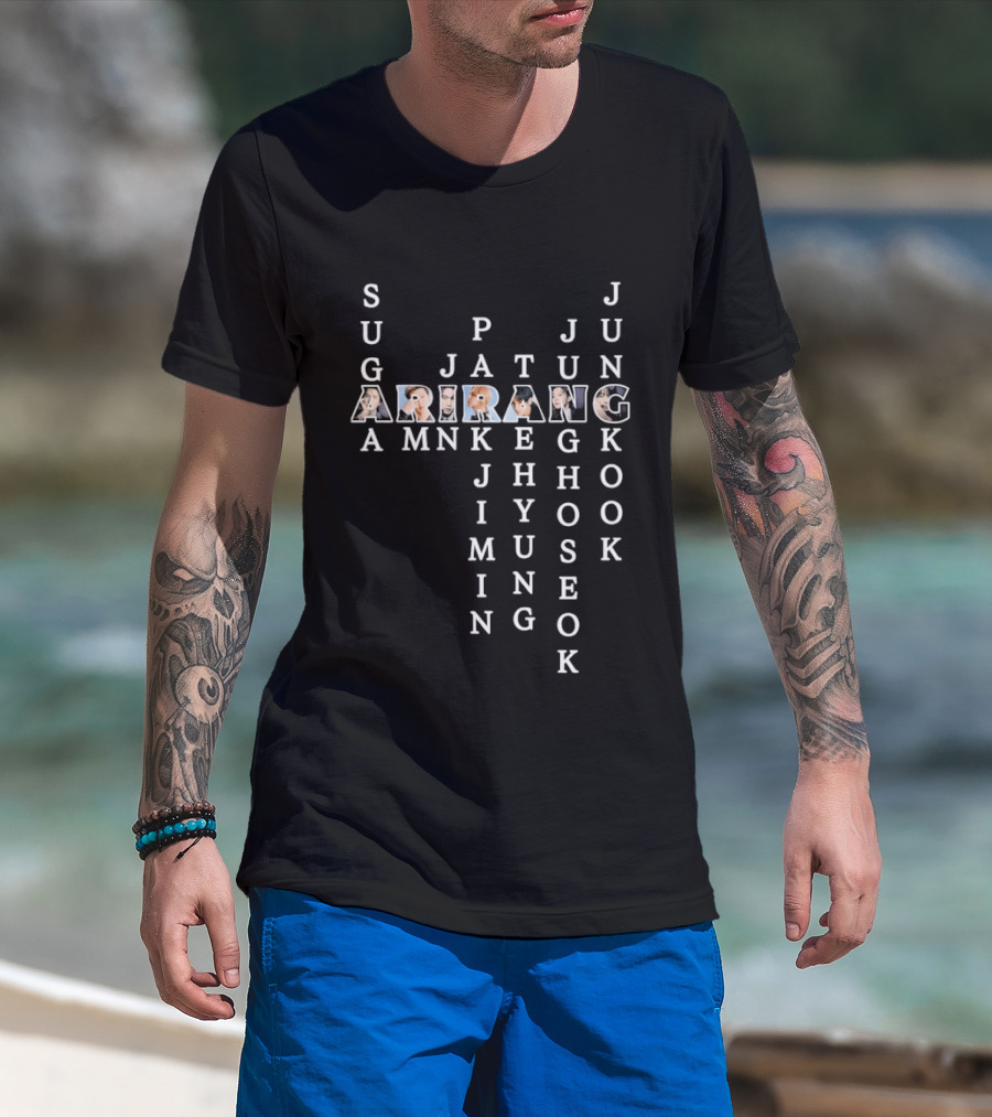 Suga Rm Jin Park Jimin Taehyung Jung Hoseok Jungkook Arirang BTS Band T-Shirt