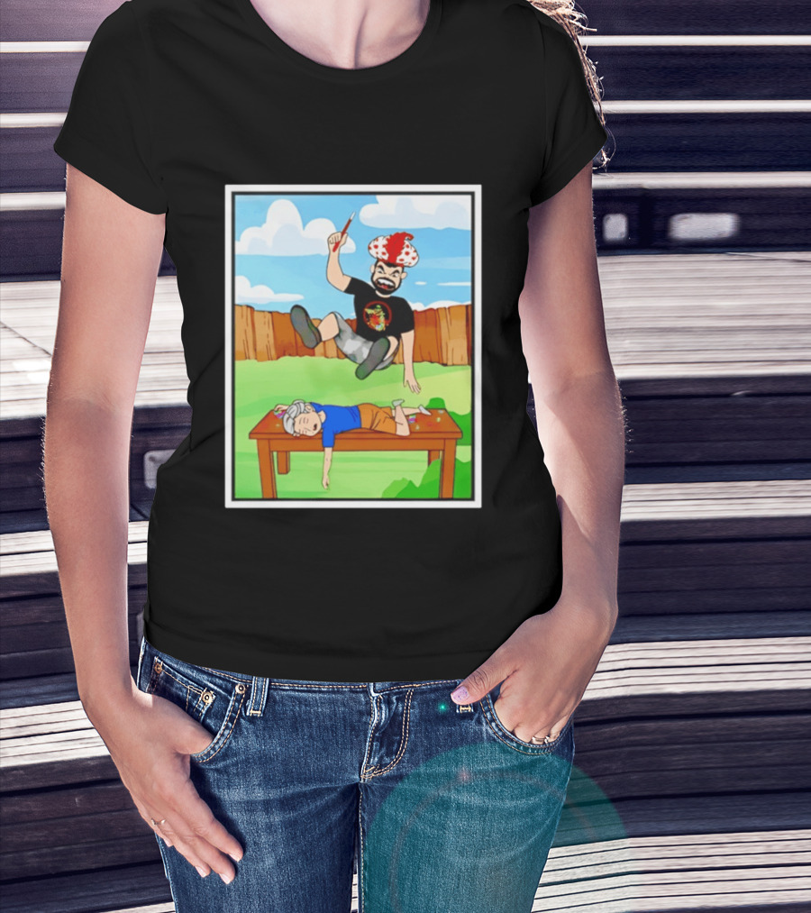 Super Sabu SuperHumman Backyard Wrestling Comic Style Action T-Shirt