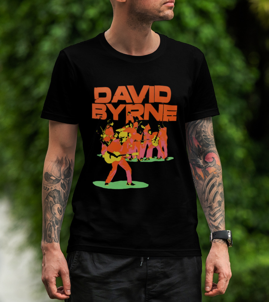 David Byrne Colorful Psychedelic Performance T-Shirt