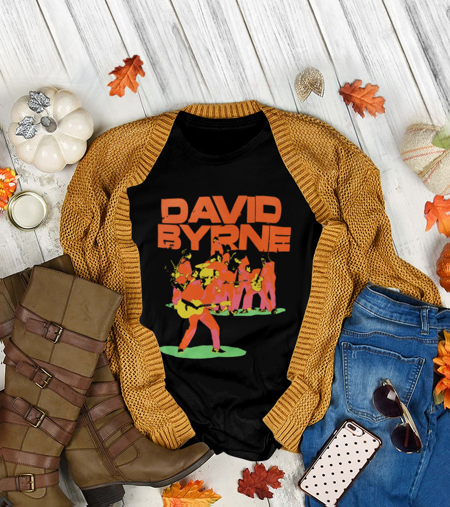David Byrne Colorful Psychedelic Performance T-Shirt
