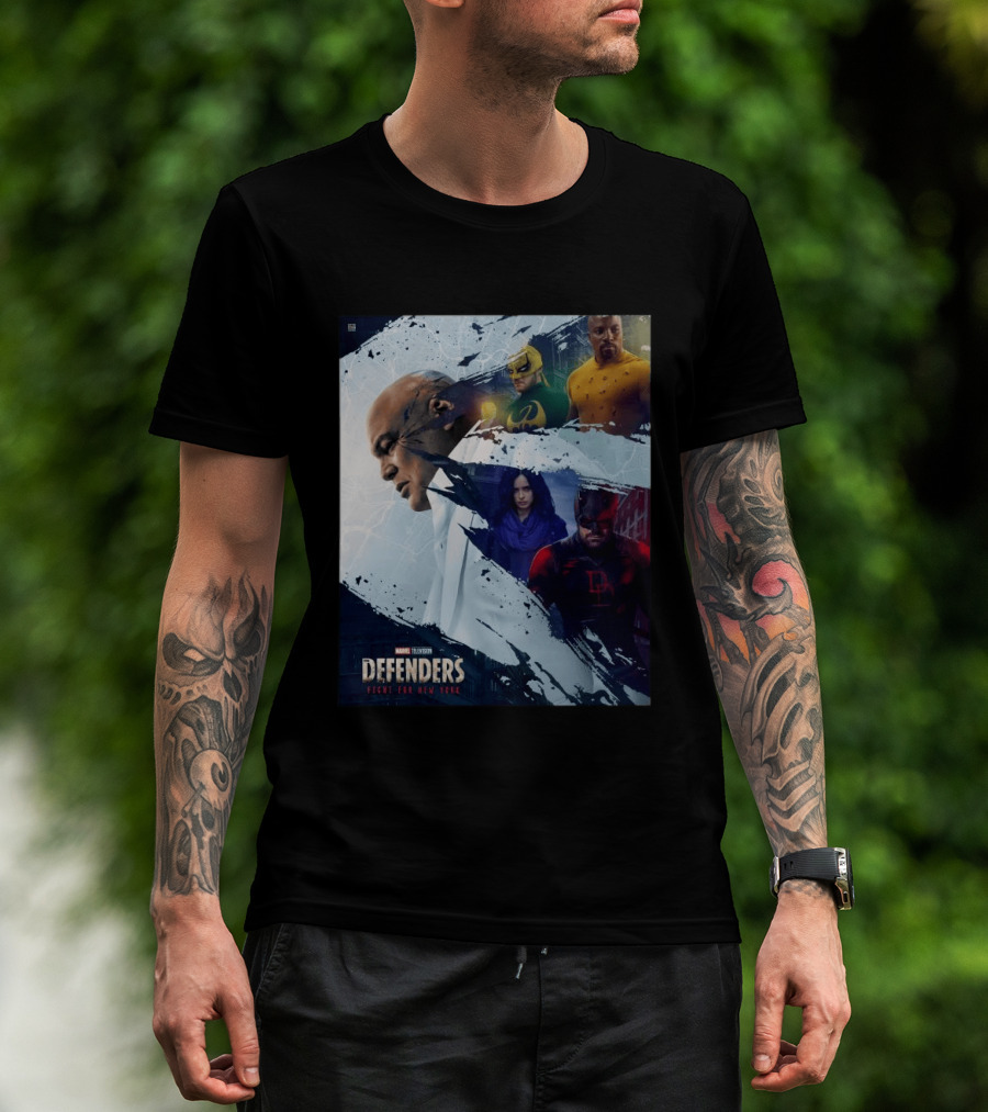 Marvel Television Defenders Fight For New York Heroes Assemble T-Shirt