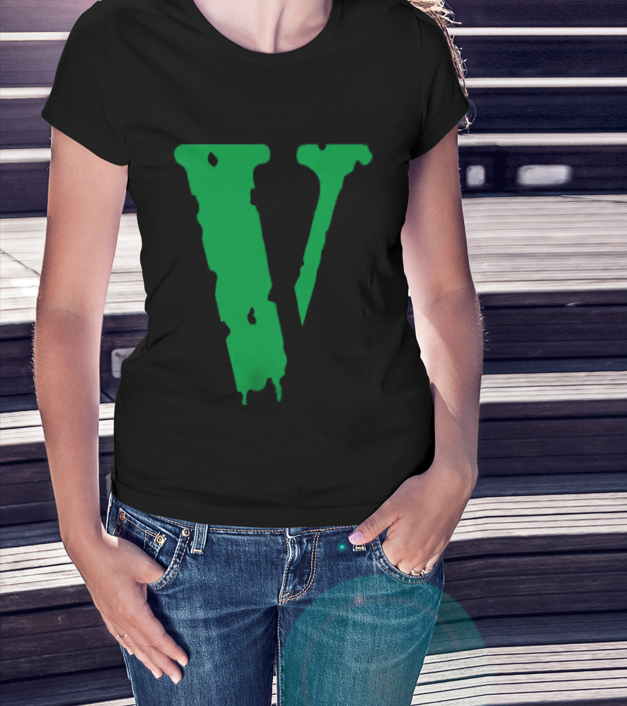 Vlone Friends Dripping Green V T-Shirt
