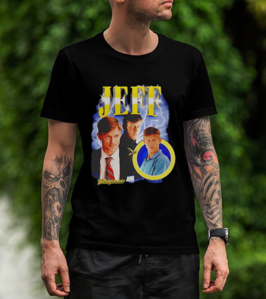 Jeff Yellowjackets Lightning Blue T-Shirt