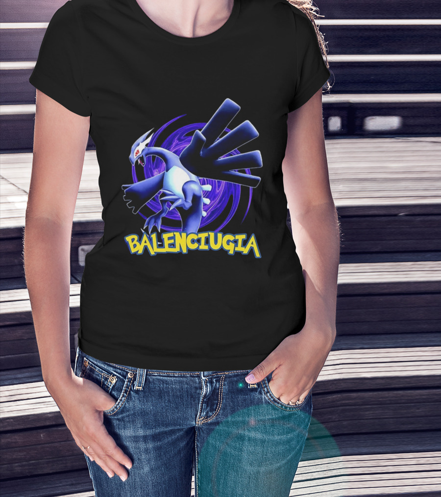 Lugia Balenciugia Fusion With Iconic Air Creature And Fashion Twist T-Shirt