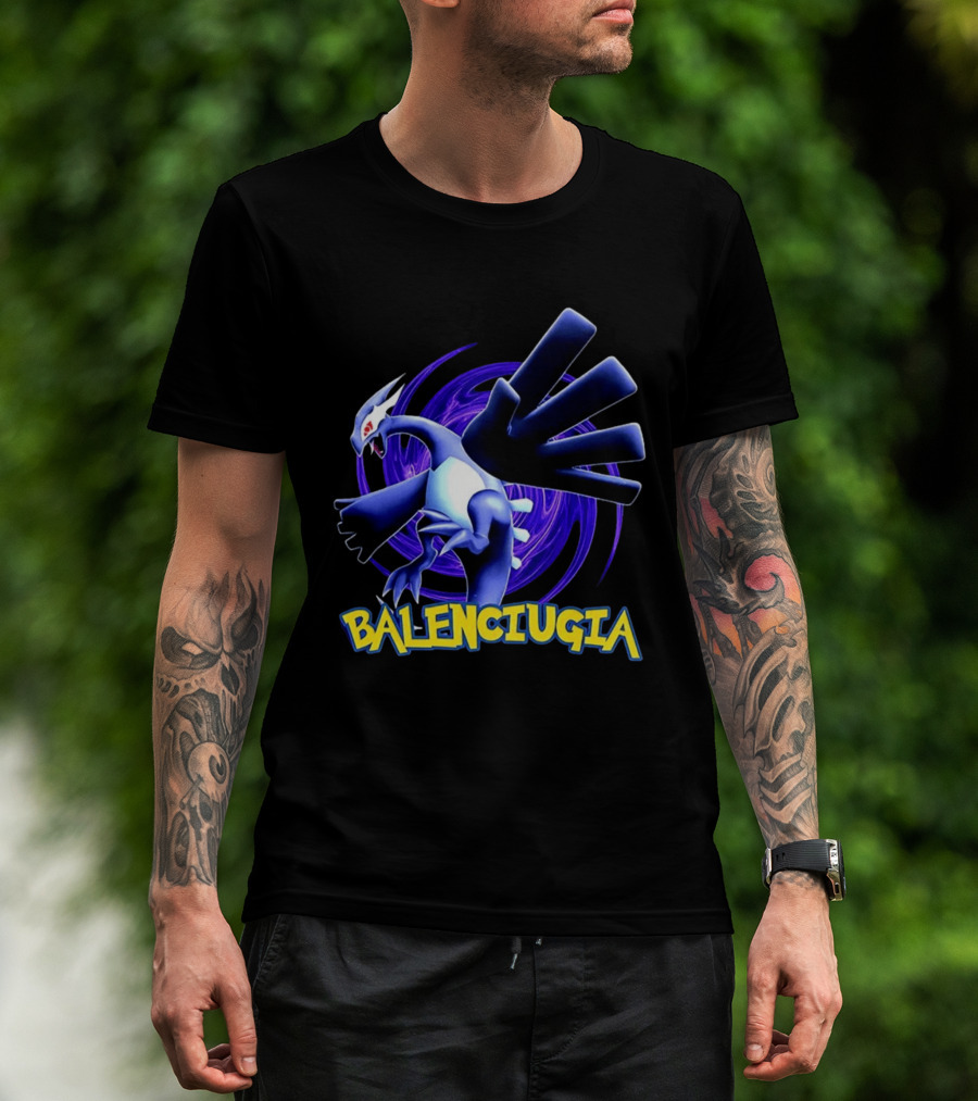 Lugia Balenciugia Fusion With Iconic Air Creature And Fashion Twist T-Shirt