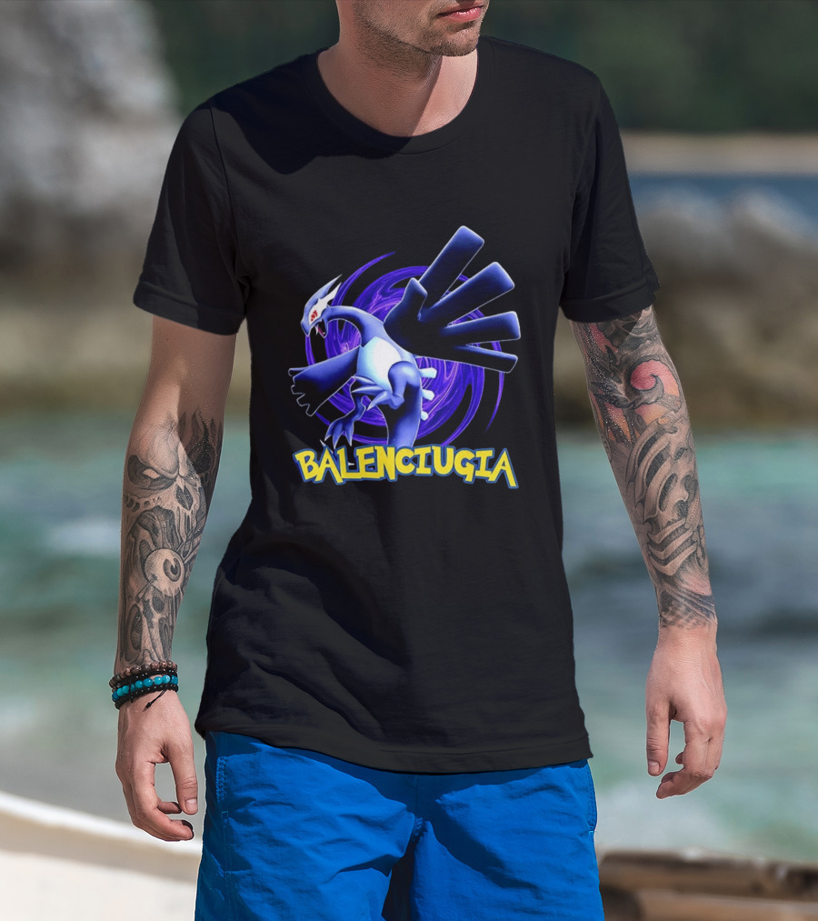 Lugia Balenciugia Fusion With Iconic Air Creature And Fashion Twist T-Shirt