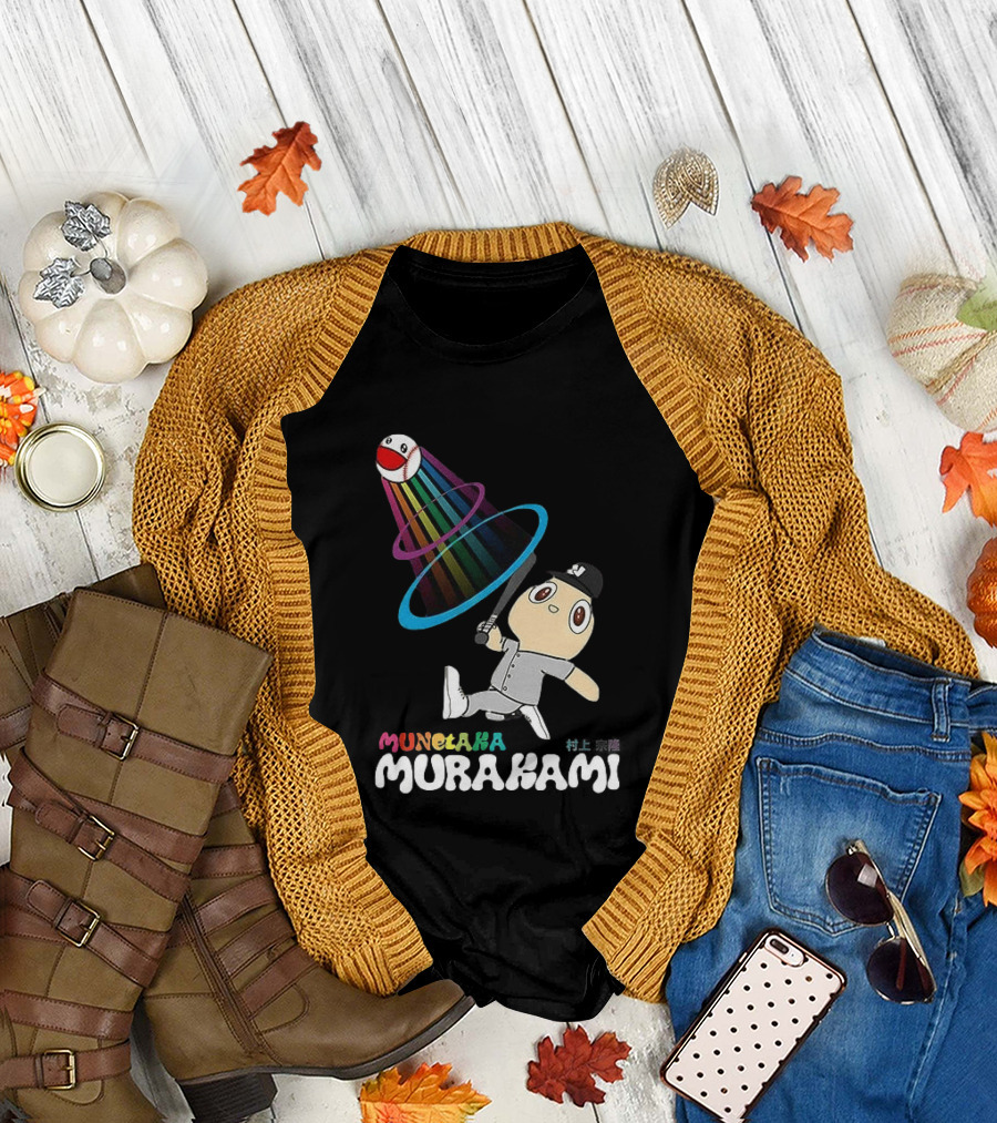 Munetaka Murakami Rainbow Baseball Character Swing T-Shirt