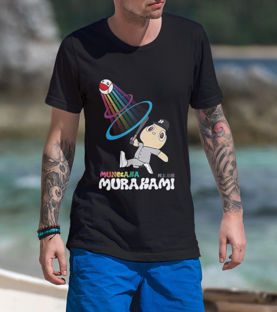 Munetaka Murakami Rainbow Baseball Character Swing T-Shirt