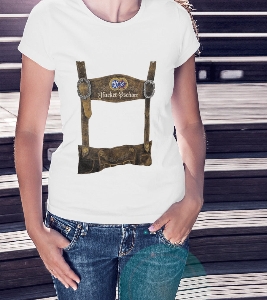Hacker Pschorr Lederhosen Oktoberfest Beer Festival Bavarian Costume T-Shirt
