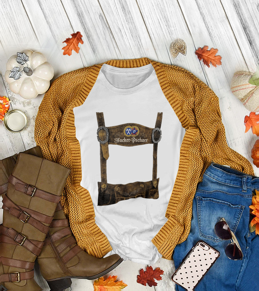 Hacker Pschorr Lederhosen Oktoberfest Beer Festival Bavarian Costume T-Shirt