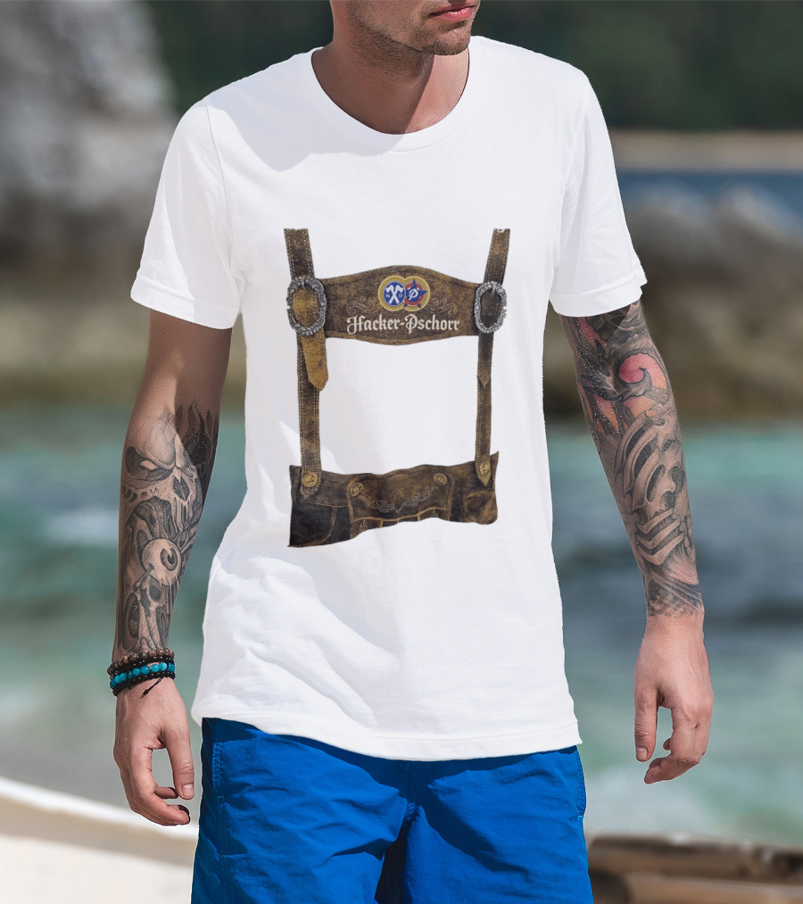 Hacker Pschorr Lederhosen Oktoberfest Beer Festival Bavarian Costume T-Shirt