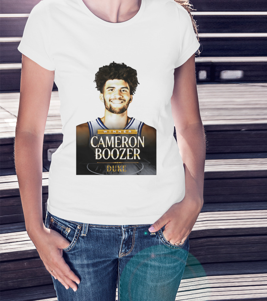 Winner Cameron Boozer Duke Basketball 2026 Naismith Men's College Player Of The Year T-Shirt