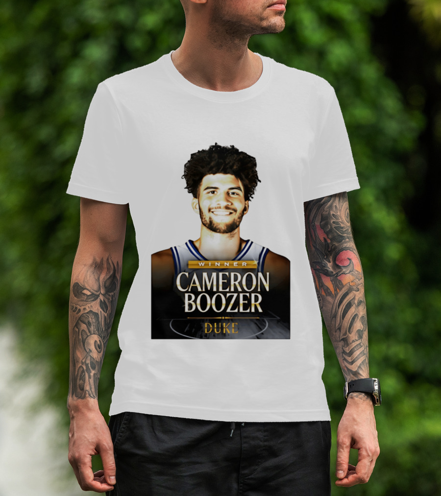 Winner Cameron Boozer Duke Basketball 2026 Naismith Men's College Player Of The Year T-Shirt
