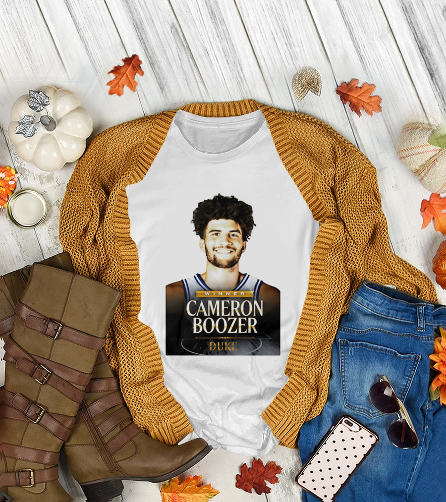 Winner Cameron Boozer Duke Basketball 2026 Naismith Men's College Player of the Year T-Shirt