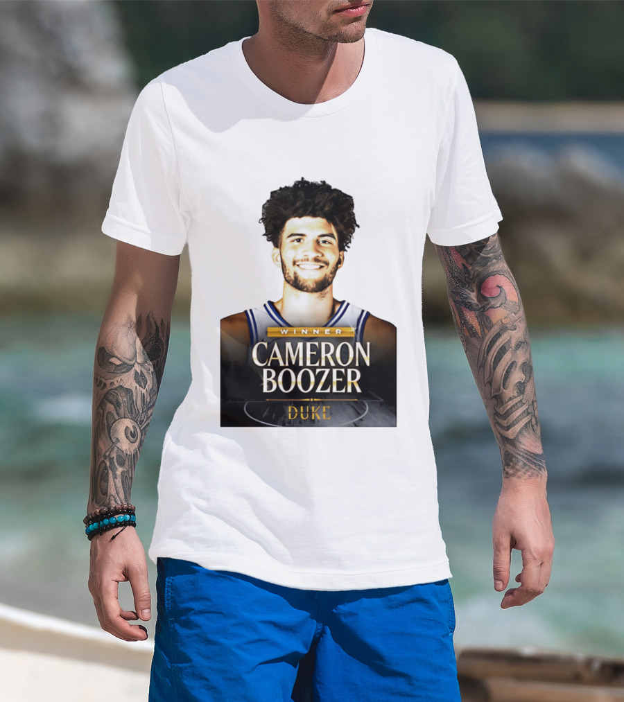 Winner Cameron Boozer Duke Basketball 2026 Naismith Men's College Player Of The Year T-Shirt