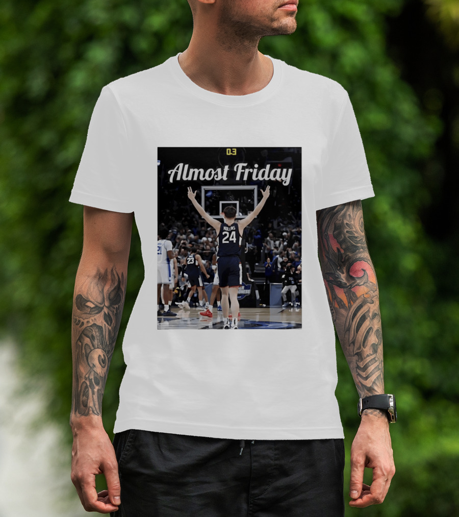 UConn Huskies March Madness Almost Friday Basketball Court Triumph T-Shirt