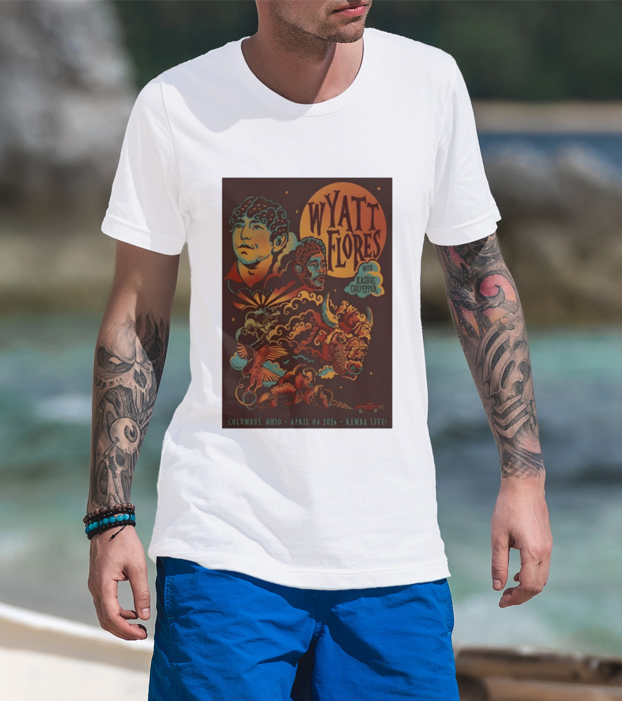 Wyatt Flores With Kashus Culpepper Columbus Ohio April 4 2026 Kemba Live Event T-Shirt